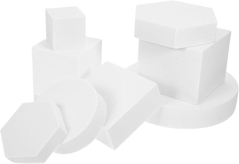 8Pcs Lightweight Geometric Cube Photo Props For Jewelry Cosmetics Makeup Photography Studio Decoration - Image 1